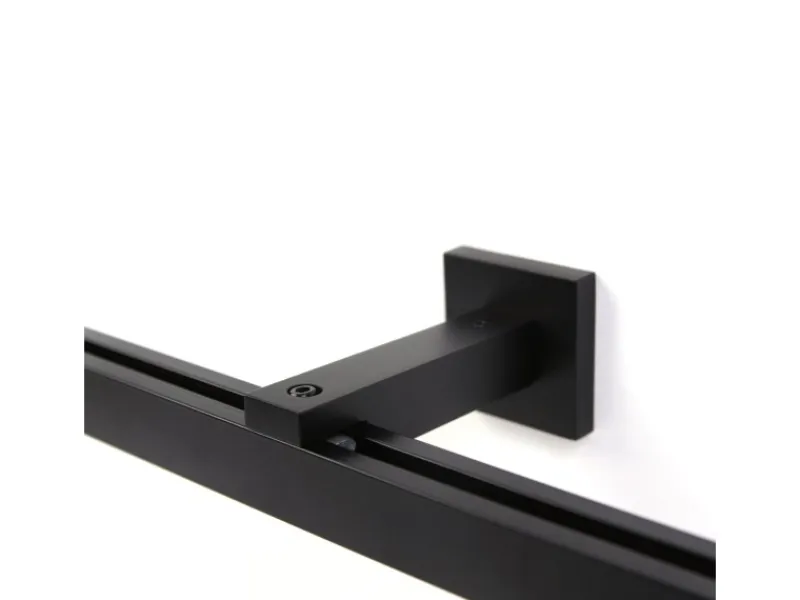 Deco-Raum Gardinenschiene nach Maß 1-Lauf Cube Schwarz 420cm