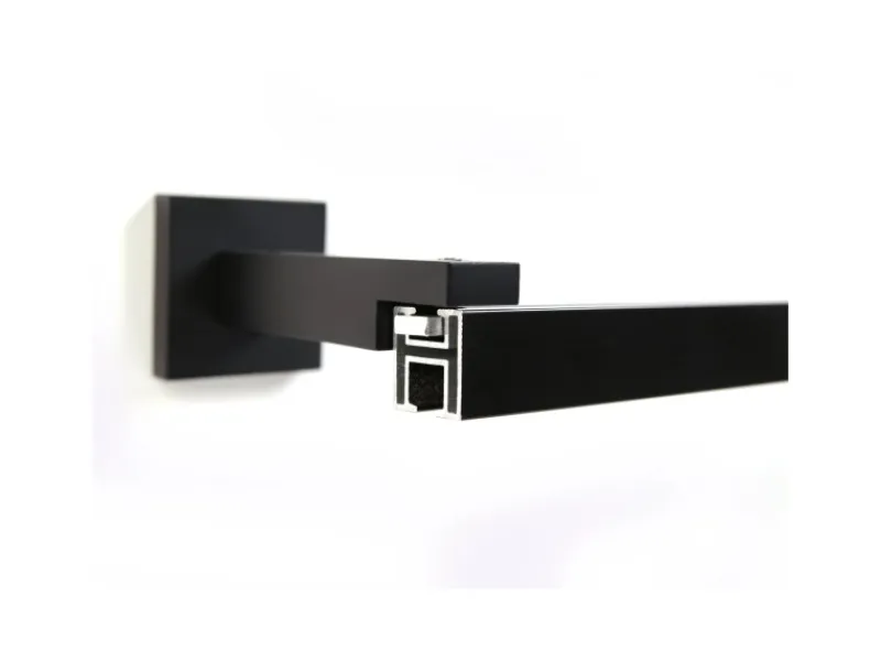 Deco-Raum Gardinenschiene nach Maß 1-Lauf Cube Schwarz 420cm