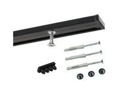 Deco-Raum Gardinenschienen^Gardinenschiene nach Maß 1-Lauf Deckenmontage Minimal 90cm