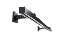 Deco-Raum Gardinenschienen^Gardinenschiene nach Maß 1-Lauf Cube Schwarz 130cm