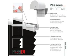 Deco-Raum Plissees^Plissee Basic ohne Bohren 40x150cm Blickdicht Klemmfix