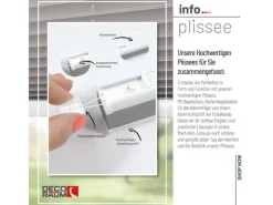 Deco-Raum Plissees^Plissee Basic ohne Bohren 95x150cm Blickdicht Klemmfix