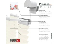 Deco-Raum Plissees^Plissee Basic ohne Bohren 40x150cm Blickdicht Klemmfix