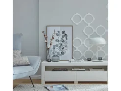 Decosa Deckenplatten^Viertelbogen Melissa 4 Stück Weiß