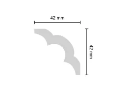 Decosa Zierprofil Emma 2 Stück 2 m Weiß