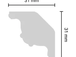Decosa Deckenplatten^Zierprofil EZL05 1 m x 2 m