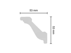 Decosa Zierprofile|Deckenplatten^Zierprofil Geraldine 2 m x 2 m Weiß