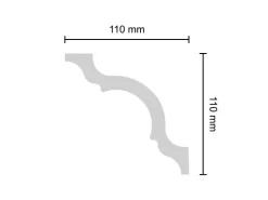 Decosa Zierprofile|Deckenplatten^Zierprofil Selina 1 Stück 2 m Weiß