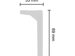 Decosa Zierprofil Selma 3,3 cm x 2 m Weiß
