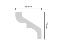 Decosa Deckenplatten^Zierprofil Serena 1 Stück 2 m Weiß