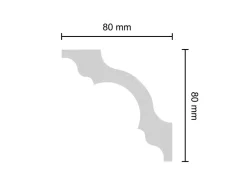 Decosa Deckenplatten^Zierprofil Stefanie 1 Stück 2 m Weiß