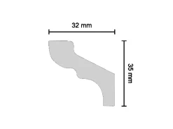 Decosa Zierprofil Stella 2 Stück 2 m Weiß
