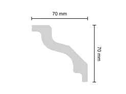 Decosa Zierprofil Sylvia 1 Stück 2 m Weiß