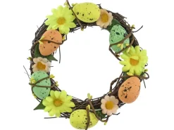 Ostern^Deko-Kranz aus Holz mit Eiern Ø 15 cm