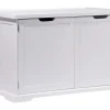 Dobar Design Katzenschrank XL Katzenhöhle 95 x 54 x 57,5 cm Weiß