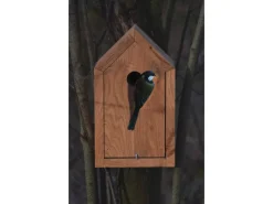 Dobar Vogelbedarf^Design-Nistkasten Eichenholz mit Spitzdach Braun