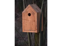 Dobar Vogelbedarf^Design-Nistkasten Eichenholz mit Spitzdach Braun