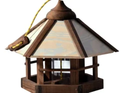 Dobar Design-Vogelhaus Camouflage mit Futter-Silo 35 cm x 35 cm x 29 cm