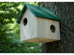 Dobar Eichhörnchenkobel mit 3 Eingängen Kiefer Grün 25 cm x 26 cm x 28,5 cm