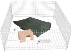 Dobar Kleintierbedarf^Freilaufgehege-Set 4-eckig