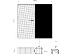 Dobar Kleintierbedarf^Freilaufgehege-Set 4-eckig