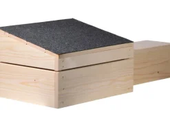 Dobar Kleintierbedarf^Igelhaus Bausatz 74,5 x 29 x 24 cm Schwarz FSC®