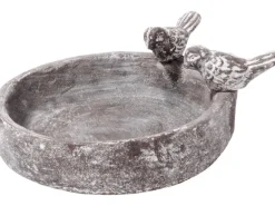 Dobar Vogeltränken^Klassische Vogeltränke Pool-Oase 18 cm x 18 cm x 4,5 cm Grau