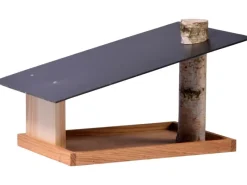 Dobar Vogelbedarf^Vogelfutterhaus Futura mit Futterstation für Wildvögel 24 cm x 22 cm Holz