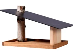 Dobar Vogelbedarf^Vogelfutterhaus Futura mit Futterstation für Wildvögel 24 cm x 22 cm Holz