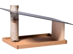 Dobar Vogelbedarf^Vogelfutterhaus Futura mit Futterstation für Wildvögel 24 cm x 22 cm Holz