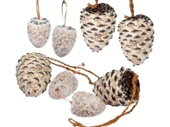 Dobar Vogelbedarf^Vogelfutter-Mix 4 x Riesenzapfen, 4 x Meisenzapfen mit Fettfutter-Füllung