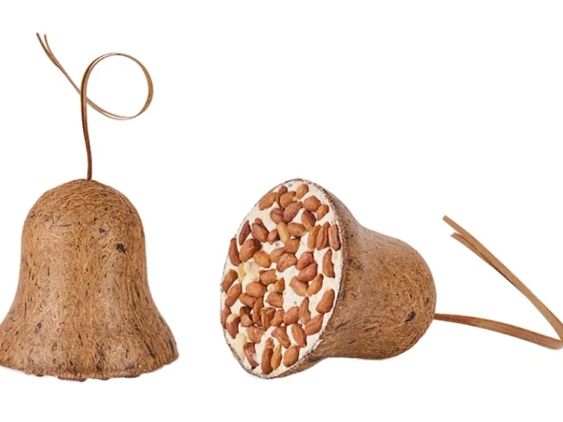 Dobar Vogelbedarf^Vogelfutter-Mix 8x gefüllte Futterglocken mit Fettfutter