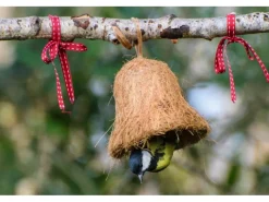 Dobar Vogelbedarf^Vogelfutter-Mix 8x gefüllte Futterglocken mit Fettfutter