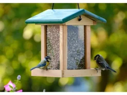 Dobar Vogelbedarf^Vogelfutterstation mit Acrylglas-Futtersilo 22 x 25 x 28 cm Grün FSC®