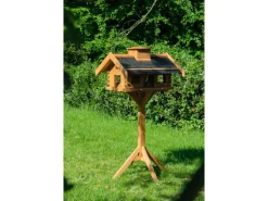 Dobar Vogelbedarf^Vogelhaus Blockhaus Gipfel 84 cm x 78 cm x 53 cm Kiefer Braun FSC®