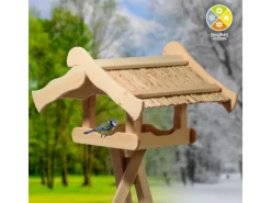 Dobar Vogelbedarf^Vogelhaus Kunoy mit Schilfdach für Ständer FSC®