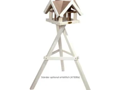 Dobar Vogelhaus mit Antikfinish 37 x 37 x 43 cm Braun-Weiß