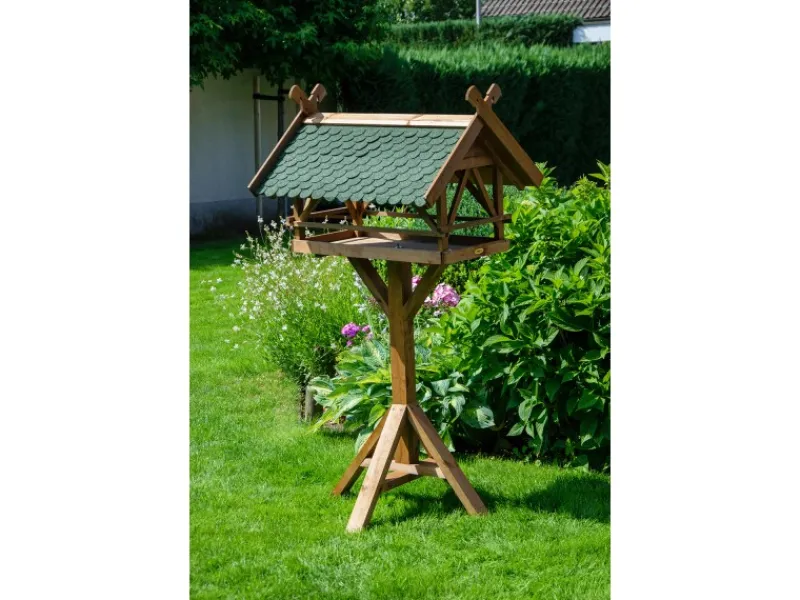 Dobar Vogelbedarf^Vogelhaus Westfalen mit Futterhaus 78 cm x 62 cm x 58 cm Kiefer