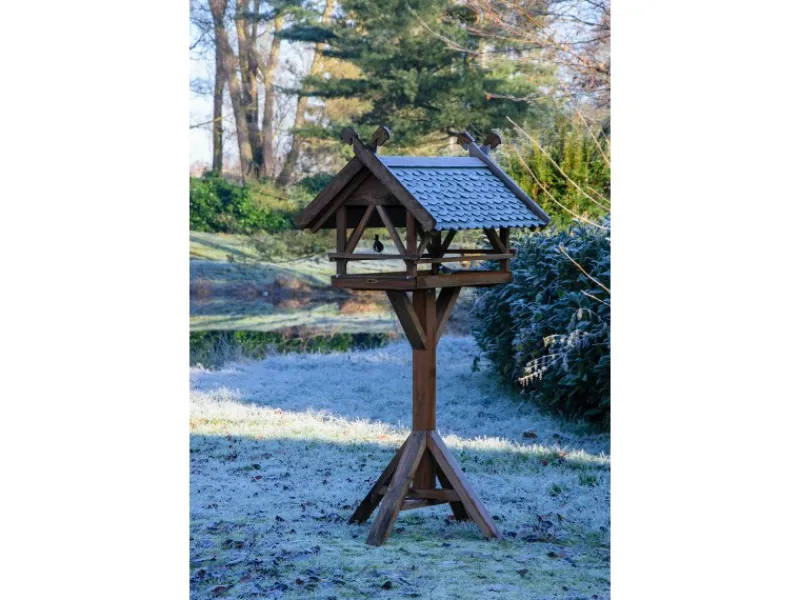 Dobar Vogelbedarf^Vogelhaus Westfalen mit Futterhaus 78 cm x 62 cm x 58 cm Kiefer