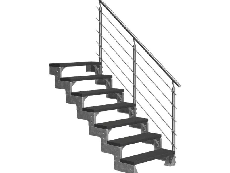 Dolle Insektenschutz^Außentreppe Gardentop 7 TRIMAX-Stufen 80 cm + Geländer