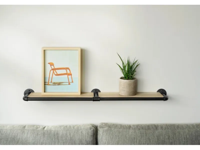 Dolle Regalsysteme^90°-Eckverbinder für Pipe-Regalsystem 2 Innengewinden 20 mm (3/4") Schwarz