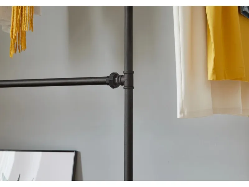 Dolle Regalsysteme^90°-Eckverbinder für Pipe-Regalsystem 2 Innengewinden 20 mm (3/4") Schwarz