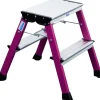 Krause Klapptritte^Doppel-Klapp Tritt Rolly Monto Pink 2 x 2 Stufen