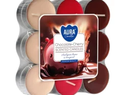 Kerzen^Duftkerzen Schokolade-Kirsche Ø 3,9 cm 18 Stück