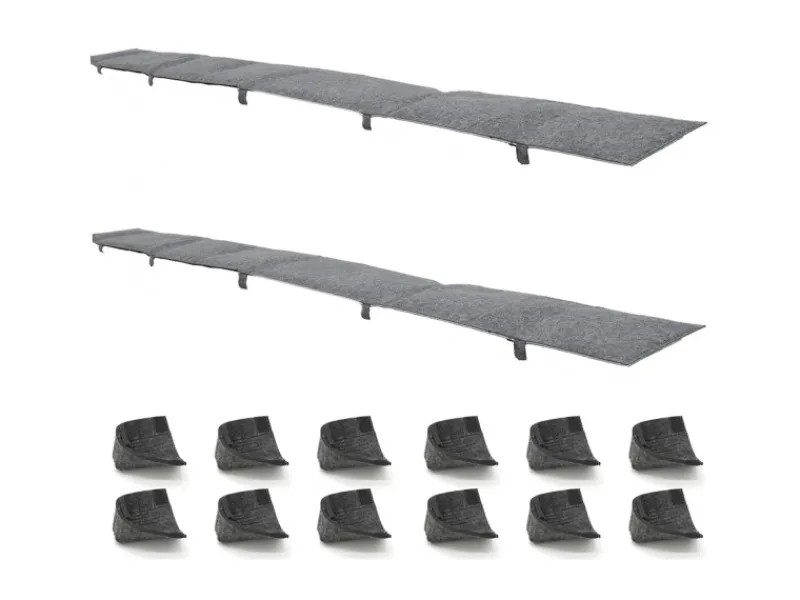 DuneDesign Kissen^2 Bierbank Auflagen zum Wenden 220 x 25 x 2 cm inkl. 12 Bodenschoner