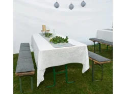 DuneDesign Kissen^2 Bierbank Auflagen zum Wenden 220 x 25 x 2 cm inkl. 12 Bodenschoner