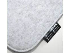 DuneDesign Kissen^4 Eckige Sitzkissen aus Filz 35 x 35 cm in Grau und Hellgrau
