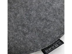 DuneDesign Rundes Sitzkissen aus Filz Ø 35 cm 30 mm Stark in Grau