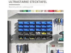 DURHAND Wandregale^Lagersystem Wandregal 37,5 x 63 cm 30tlg. Boxen in 2 Größen