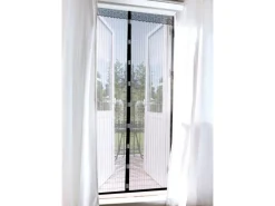 Easymaxx Tür-Moskitonetz Magic Klick Schwarz 90 cm x 210 cm